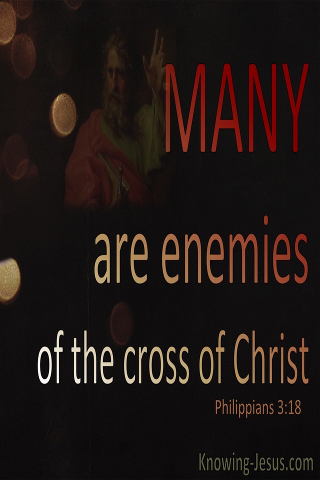 Philippians 3:18 Many Are Enemies of The Cross Of Christ (red)